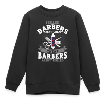 Coiffeur Disant Cadeau Salon de coiffure Coiffeur - Sweat Premium enfant bio - noir - Devant - AI Model Kid Female (0cm)