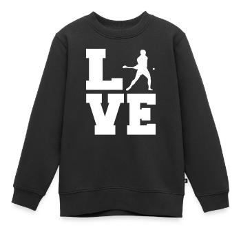 Schleudern Hurling - Kinder Premium Organic Sweatshirt - Schwarz - Vorne - AI Model Kid Female (0cm)