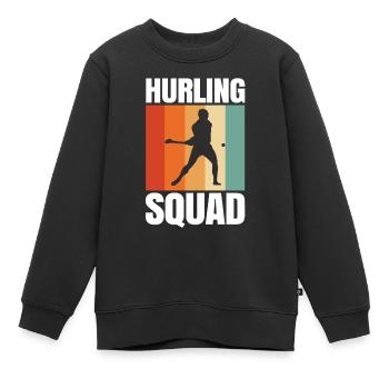 Schleudern Hurling - Kinder Premium Organic Sweatshirt - Schwarz - Vorne - AI Model Kid Female (0cm)