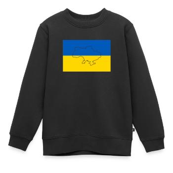 Drapeau de l’Ukraine - Sweat Premium enfant bio - noir - Devant - AI Model Kid Female (0cm)