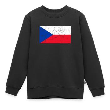 Tschechien Flagge - Kinder Premium Organic Sweatshirt - Schwarz - Vorne - AI Model Kid Female (0cm)