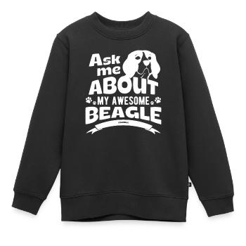 Beagle - Kinder Premium Organic Sweatshirt - Schwarz - Vorne - AI Model Kid Female (0cm)