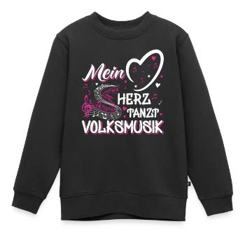 Volksmusik Party Dorffest Ouftit Deutsche Schlager - Kinder Premium Organic Sweatshirt - Schwarz - Vorne - AI Model Kid Female (0cm)