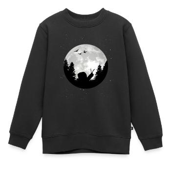 Schnecke Mond Weinbergschnecke - Kinder Premium Organic Sweatshirt - Schwarz - Vorne - AI Model Kid Female (0cm)