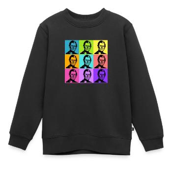 King Charles Colours - Kinder Premium Organic Sweatshirt - Schwarz - Vorne - AI Model Kid Female (0cm)