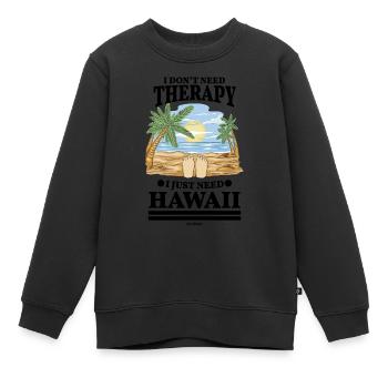 Hawaï - Sweat Premium enfant bio - noir - Devant - AI Model Kid Female (0cm)