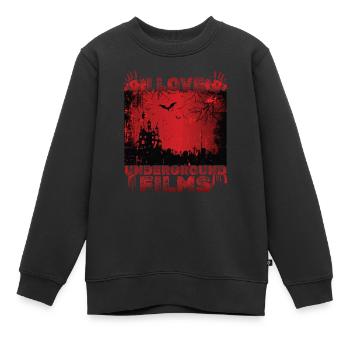 Underground Film, Independent Cinema, Horror - Kinder Premium Organic Sweatshirt - Schwarz - Vorne - AI Model Kid Female (0cm)