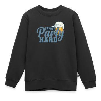 Let’s Party Hard Feiern tanzen Musik - Kinder Premium Organic Sweatshirt - Schwarz - Vorne - AI Model Kid Female (0cm)