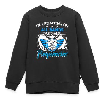 Operator Betrieb von Amateurfunkfrequenzen - Kinder Premium Organic Sweatshirt - Schwarz - Vorne - AI Model Kid Female (0cm)