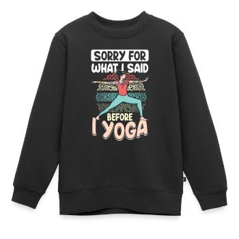 Zen Meditation Spirituelle Achtsamkeit Yogi - Kinder Premium Organic Sweatshirt - Schwarz - Vorne - AI Model Kid Female (0cm)