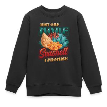 Nur Noch Eine Muschel, Sammler Muschel. - Kinder Premium Organic Sweatshirt - Schwarz - Vorne - AI Model Kid Female (0cm)