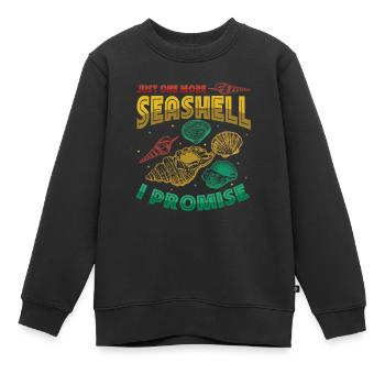 Nur Noch Eine Muschel, Sammler Muschel. - Kinder Premium Organic Sweatshirt - Schwarz - Vorne - AI Model Kid Female (0cm)