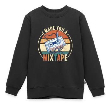 Fête des années 90, 90 années 90 - Sweat Premium enfant bio - noir - Devant - AI Model Kid Female (0cm)