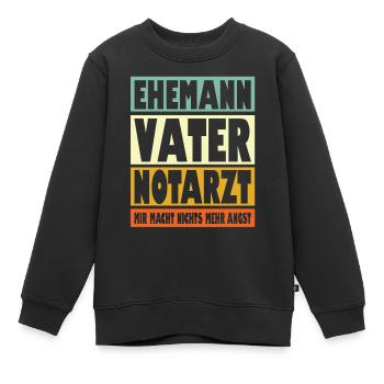 Notarzt Vater Ehemann Held - Kinder Premium Organic Sweatshirt - Schwarz - Vorne - AI Model Kid Female (0cm)