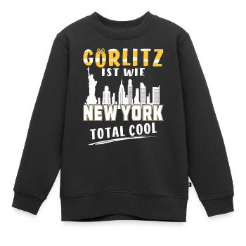 GÖRLITZ EST COMME NEW YORK - Sweat Premium enfant bio - noir - Devant - AI Model Kid Female (0cm)
