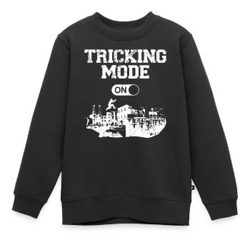 Parkour Free Running Traceur - Sweat Premium enfant bio - noir - Devant - AI Model Kid Female (0cm)