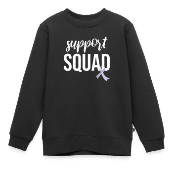 Escouade de soutien, Periwinkle Loop Cancer de l’estomac - Sweat Premium enfant bio - noir - Devant - AI Model Kid Female (0cm)