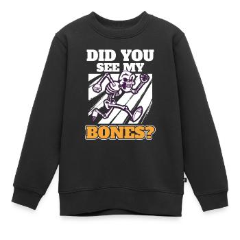 squelette crâne gothique Halloween horreur - Sweat Premium enfant bio - noir - Devant - AI Model Kid Female (0cm)