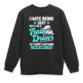 Operator Rail Trainspotting Drivers - Kids Premium Organic Sweatshirt - black - Front - AI Model Kid Female (0cm)