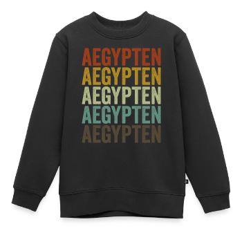 Ägypten Retro Vintage - Kinder Premium Organic Sweatshirt - Schwarz - Vorne - AI Model Kid Female (0cm)