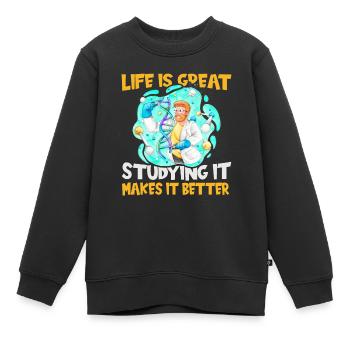 Biologie Biologiste Biologie Majeure - Sweat Premium enfant bio - noir - Devant - AI Model Kid Female (0cm)