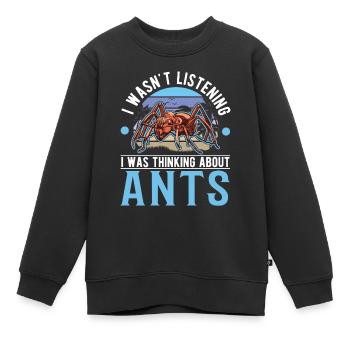 Fourmis Fourmis Ferme fourmilière Fourmis de feu - Sweat Premium enfant bio - noir - Devant - AI Model Kid Female (0cm)