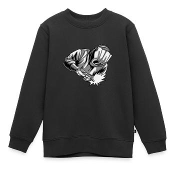 Soudeur Serrurier - Sweat Premium enfant bio - noir - Devant - AI Model Kid Female (0cm)