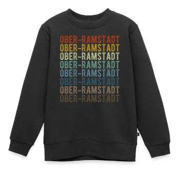 Ober-Ramstadt Stadt Retro Vintage - Kinder Premium Organic Sweatshirt - Schwarz - Vorne - AI Model Kid Female (0cm)