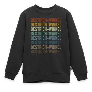 Oestrich-Winkel Stadt Retro Vintage - Kinder Premium Organic Sweatshirt - Schwarz - Vorne - AI Model Kid Female (0cm)