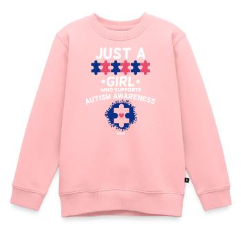 Autismus Mädchen Asperger Syndrom - Kinder Premium Organic Sweatshirt - Rosa - Vorne - AI Model Kid Female (0cm)