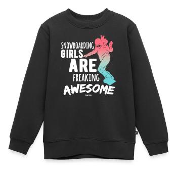 Wintersport für Frauen und Mädchen - Kinder Premium Organic Sweatshirt - Schwarz - Vorne - AI Model Kid Female (0cm)