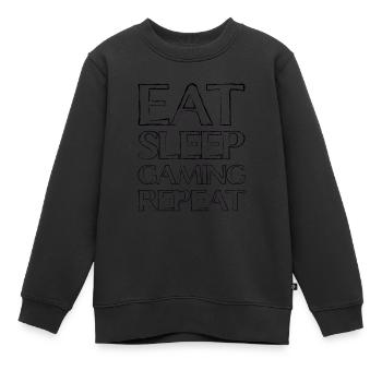 Eating Sleep Gambling - Kids Premium Organic Sweatshirt - black - Front - AI Model Kid Female (0cm)