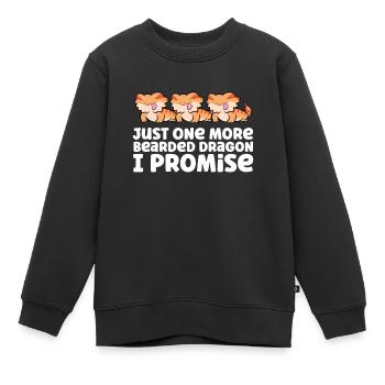 Nur noch eine Bartagame Ich verspreche - Kinder Premium Organic Sweatshirt - Schwarz - Vorne - AI Model Kid Female (0cm)