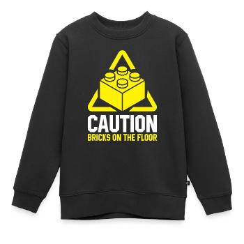 Clamping Stones Blocks Building Blocks Kita Gift - Kids Premium Organic Sweatshirt - black - Front - AI Model Kid Female (0cm)