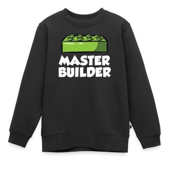 Kinder Bausteine Ziegel Spielzeug Klemmbausteine - Kinder Premium Organic Sweatshirt - Schwarz - Vorne - AI Model Kid Female (0cm)