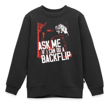 Parkour Free Running Traceur - Sweat Premium enfant bio - noir - Devant - AI Model Kid Female (0cm)