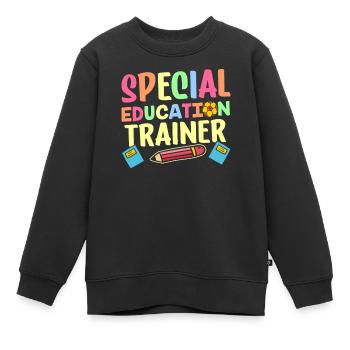 Formateur en éducation de l’enfance en difficulté Enseignant en éducation de l’enfance en difficulté - Sweat Premium enfant bio - noir - Devant - AI Model Kid Female (0cm)