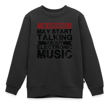 Über Elektronische Musik Sprechen - Kinder Premium Organic Sweatshirt - Schwarz - Vorne - AI Model Kid Female (0cm)