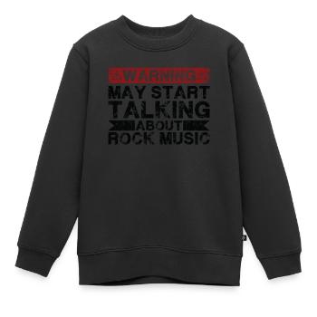 Über Rockmusik Sprechen - Kinder Premium Organic Sweatshirt - Schwarz - Vorne - AI Model Kid Female (0cm)