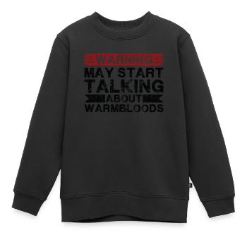 Parler de Warmblood - Sweat Premium enfant bio - noir - Devant - AI Model Kid Female (0cm)