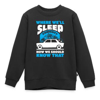 Reisen Road Trip Auto - Kinder Premium Organic Sweatshirt - Schwarz - Vorne - AI Model Kid Female (0cm)