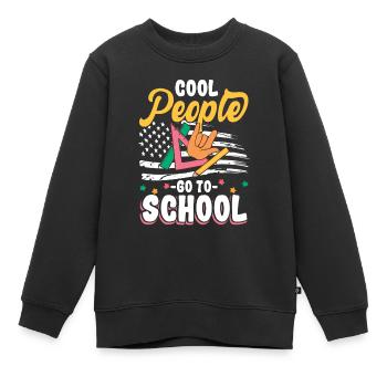 Le vétéran le drapeau patriotique américain Lehrkräf - Sweat Premium enfant bio - noir - Devant - AI Model Kid Female (0cm)