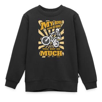Mon BMX me rend heureux - Sweat Premium enfant bio - noir - Devant - AI Model Kid Female (0cm)