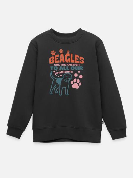 lustiger Beagle Spruch für Hundeliebhaber - Kinder Premium Organic Sweatshirt - Schwarz