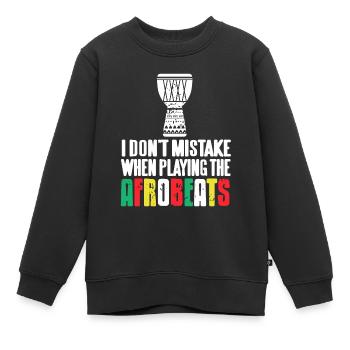 Je ne me trompe pas en jouant the Afrobeats Funny - Sweat Premium enfant bio - noir - Devant - AI Model Kid Female (0cm)
