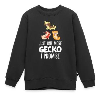 Nur noch ein Haubengecko Ich verspreche - Kinder Premium Organic Sweatshirt - Schwarz - Vorne - AI Model Kid Female (0cm)