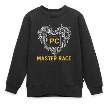 PC Master Race Retro Awesome PC Lover Designs - Sweat Premium enfant bio - noir - Devant - AI Model Kid Female (0cm)