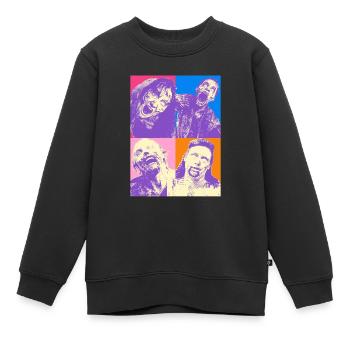 Zombie Halloween Pop-Art - Kinder Premium Organic Sweatshirt - Schwarz - Vorne - AI Model Kid Female (0cm)