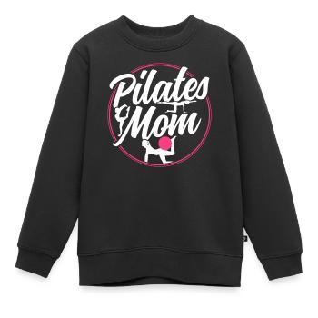 Pilates Mama Mami Mère Amante - Sweat Premium enfant bio - noir - Devant - AI Model Kid Female (0cm)