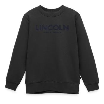 USA Stadt Koordinaten - Lincoln - Kinder Premium Organic Sweatshirt - Schwarz - Vorne - AI Model Kid Female (0cm)